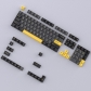Grey Yellow 104+22 Keys Cherry Profile PBT Doubleshot Keycaps Set for MX Keyboard